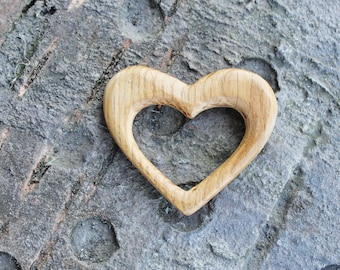 Heart-teether-3, natural, eco-friendly - made from OAK