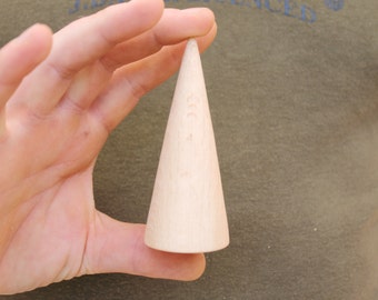 Big wooden cones 100 mm x 36 mm - natural eco-friendly