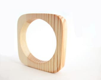 15 mm Wooden blank unfinished square - natural eco friendly te15