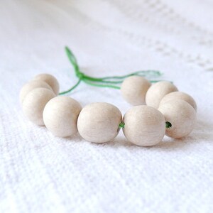 11 mm natural wooden beads 50 pcs eco friendly image 3