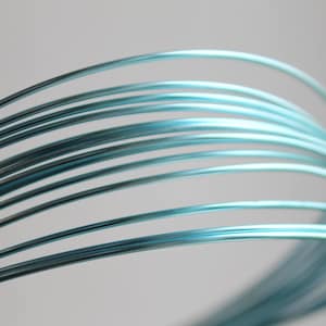 Aluminium wire Baby Blue  - diameter 1.5 mm - 5 meters - Jewelry Craft Wire Wrapping - 17
