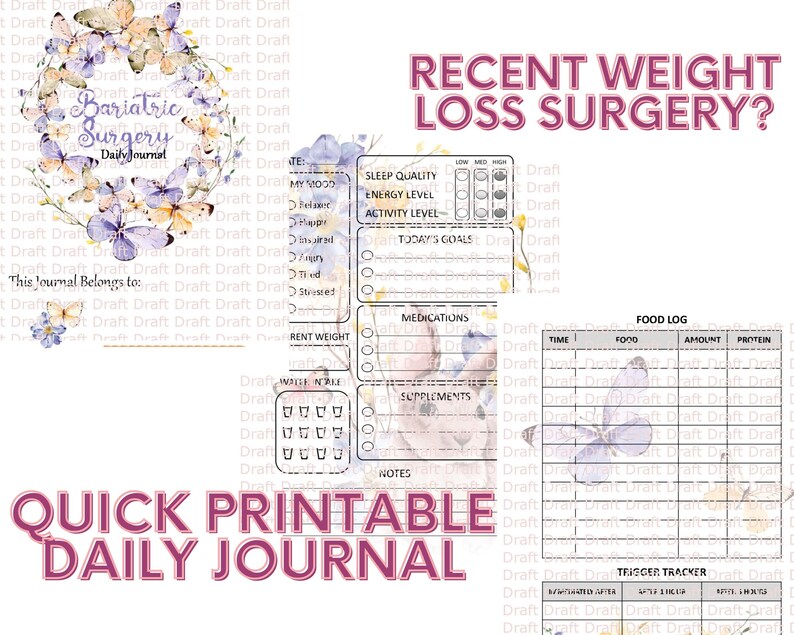 Daily Post Bariatric Planner | Printable | Daily Food Worksheet ...