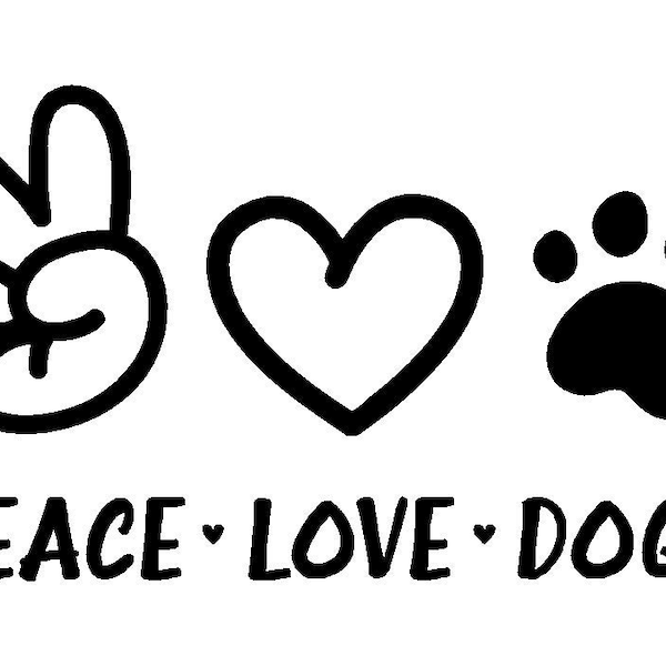 Peace Love Dogs decal