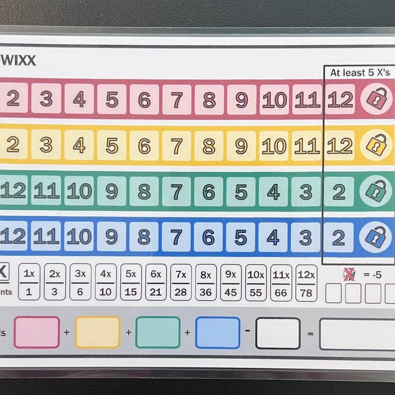 Erasable Game Score Card - Etsy