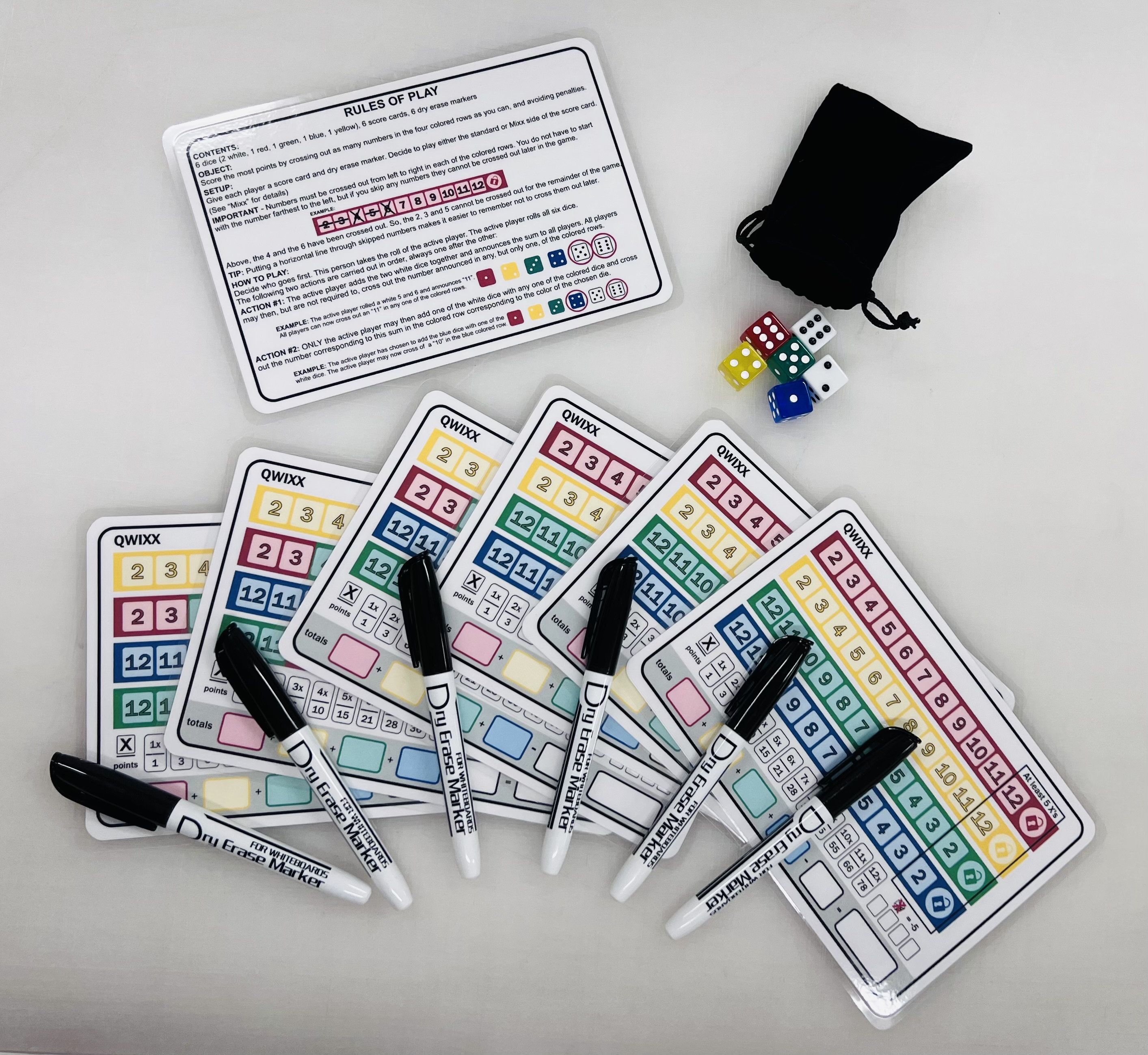 Qwixx Scoresheet, Dry Erase, Reusable, Fun, Double Sided. Etsy