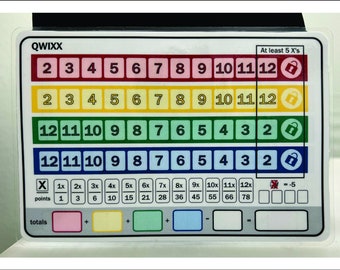 Qwixx Score Sheet Qwixx Printable Score Sheet Qwixx Score - Etsy