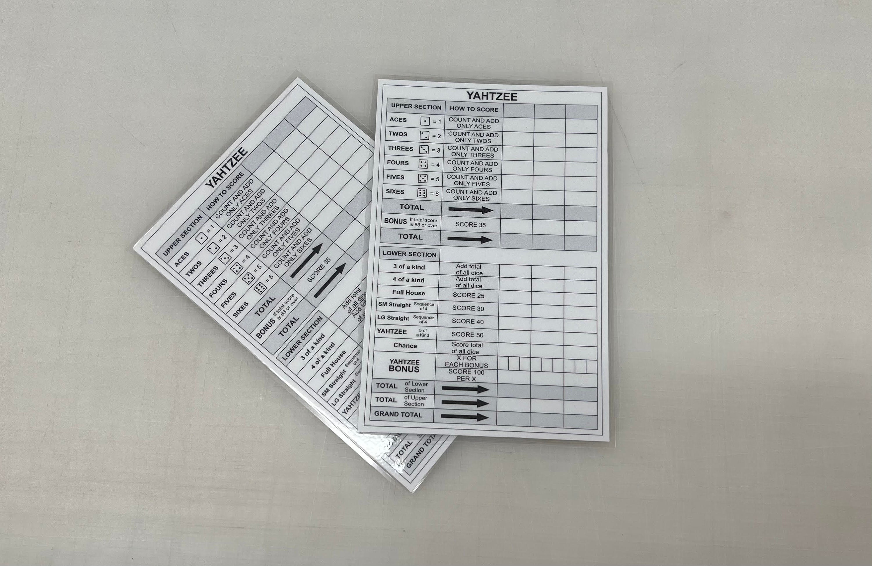 Printable Qwixx Dice Game Scoresheets, Quixx dice game, score card