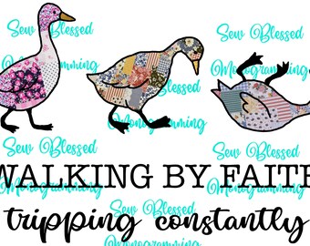 walking by faith geese png, 2 versions
