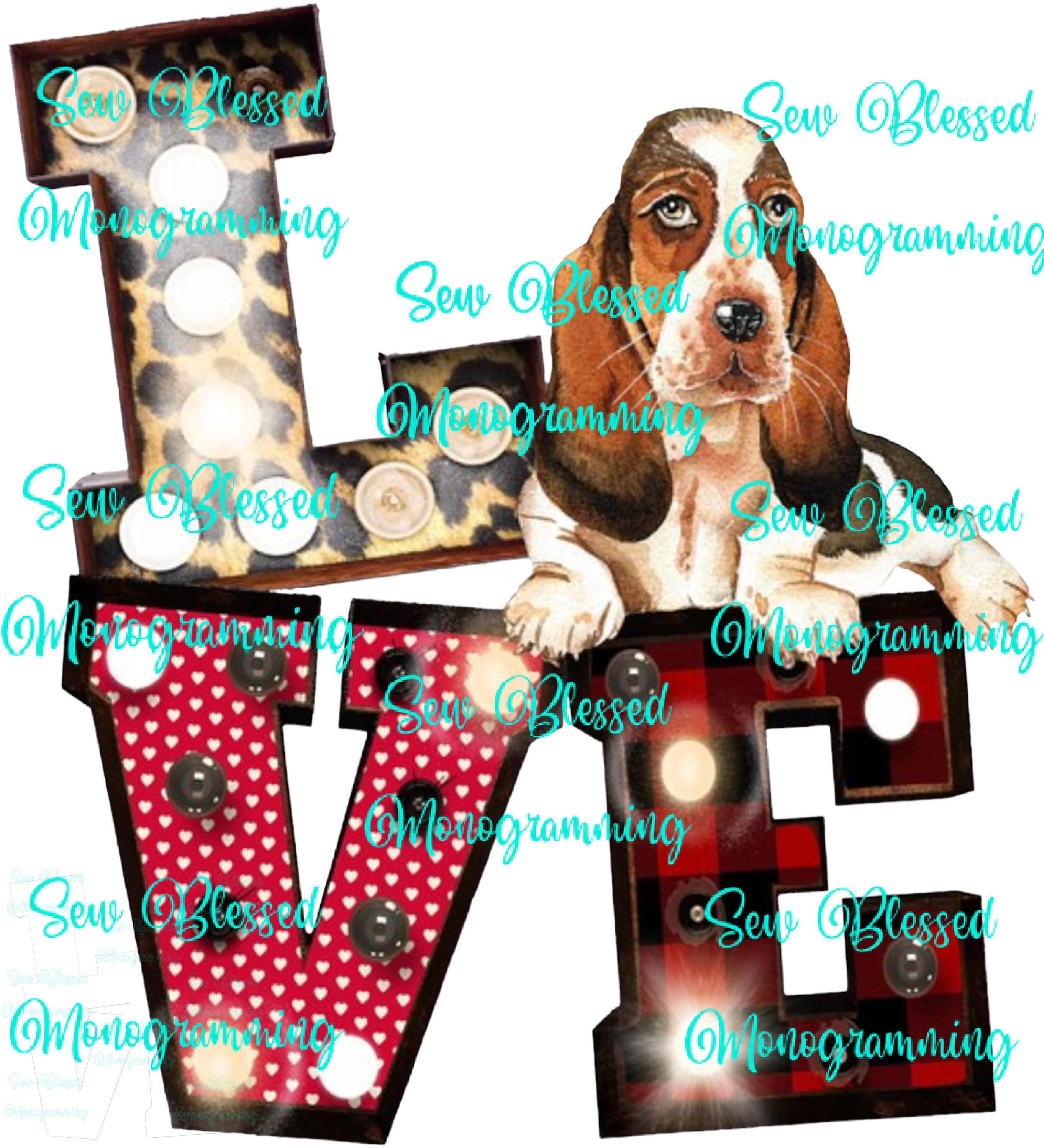 Valentines Basset Love Png - Etsy