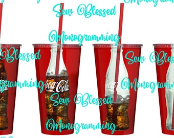 Cola cups in order of drinking png