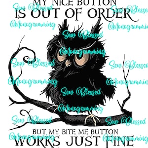 Mürrische Eule netter Knopf außer Ordnung png