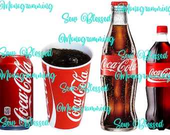 Cola can, cup, bottles png