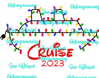 Christmas Cruise 2023 lights, can be personalized png