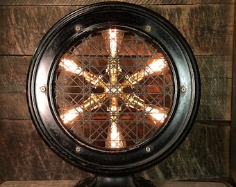 Antique Atwater Kent "Type F" Radio Speaker Upcycled Table Lamp - Industrial Lighting Home Decor