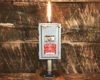 Arrow-Hart & Hegeman Switch Box Table Lamp - Upcycled Repurposed Industrial Lighting