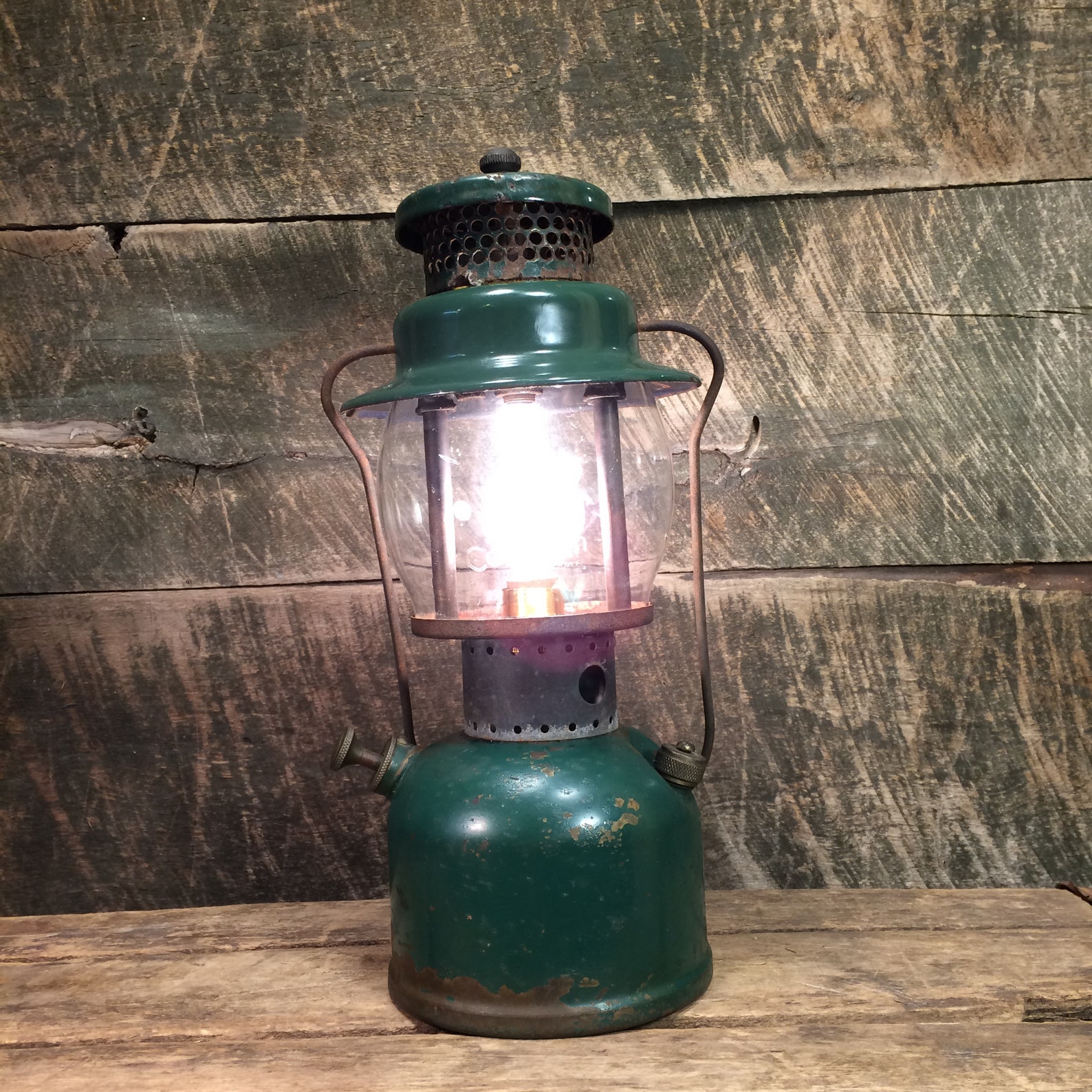 Electrified Coleman Kerosene Lantern Repurposed Upcycled Etsy
