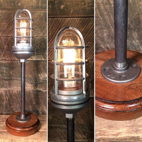 Table Lamp Desk Lamp Industrial Lighting Industrial Trouble Cage Accent Lamp by Stonehill Design