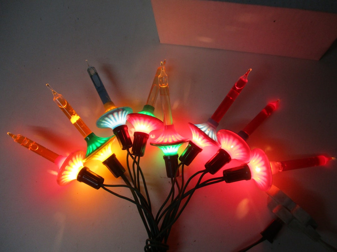 8 Old C6 Noma Electric Co Flying Saucer Flat Bubble Lights W Etsy