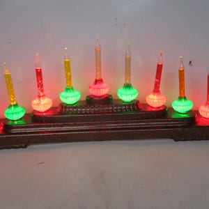 Beautiful 9 Light Red Green C-6 Bubble Light Display w Vintage Royal Electric Co Bubble Lights