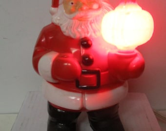 Santa Claus Bubble Bath Night Light – Resin Figurine With Book, USB LED Lamp For Christmas Bathroom Or Bedroom Decor
