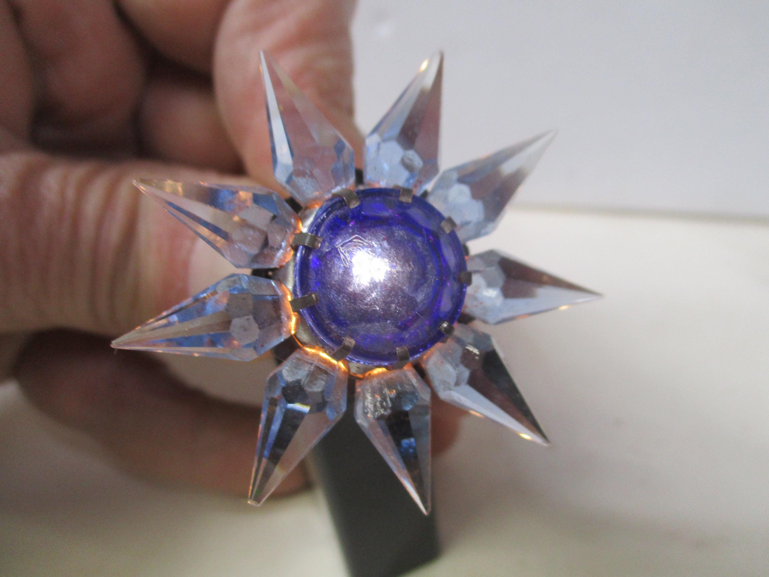 1930s C-6 Single Row MATCHLESS STAR Light - Blue w Cobalt Gem