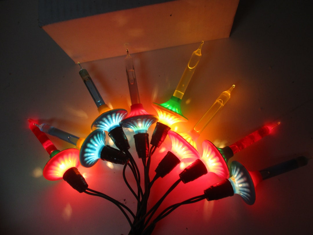 8 Old C6 Noma Electric Co Flying Saucer Flat Bubble Lights W Etsy