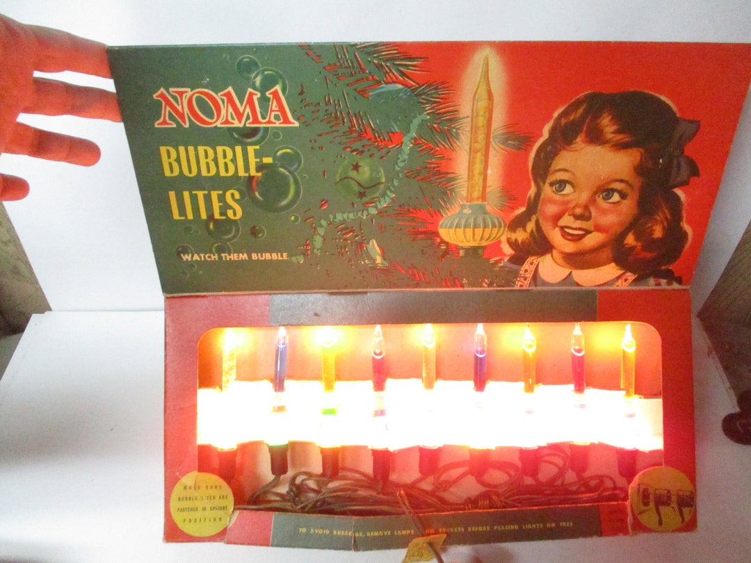 9 Vintage Noma C6 Christmas Bubble Lights in Original Book Etsy