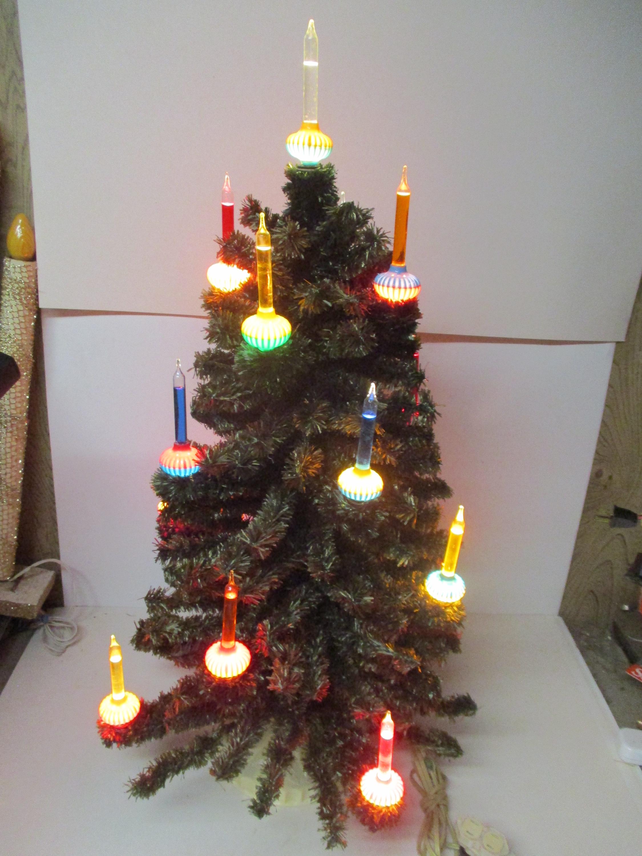 Old C-6 NOMA Electric Co 17 Light Bubble Light Tree w Noma Bubble Lights