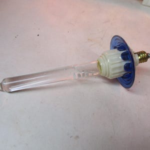 Old 1940&#39;s Paramount C-6 Kristal Snow OIL Bubble Light w Clear Tube & Blue Ring #1