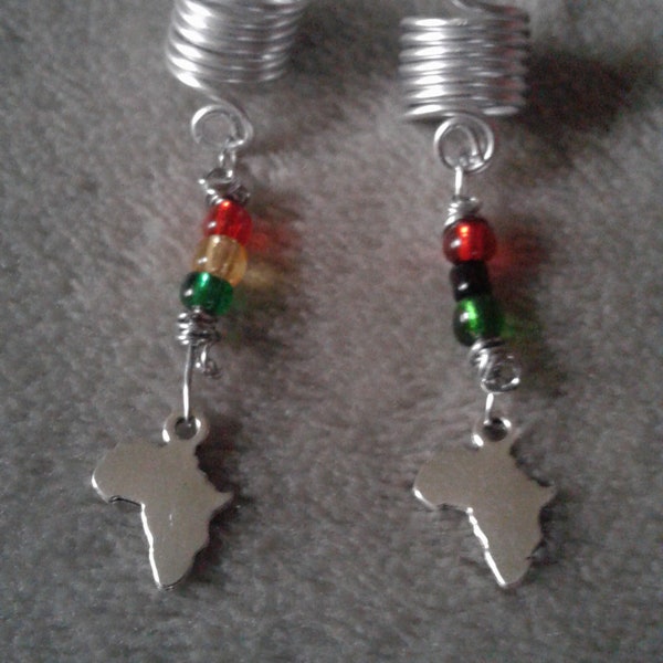 Bijoux dreadlock Afrique, Bijoux Africa Loc, Charmes Africa Loc, Perles Rasta, Breloques tressées, Bobines Dreadlock, Perles Dreadlock, Bijoux Rasta