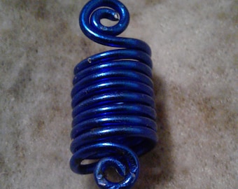 dreadlock jewelry, blue loc jewelry, braid, hair accessories, dread beads, loc/hair coils.