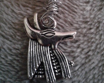 Annubis symbole dreadlock bijoux, bijoux égyptiens Dreadlock, bijoux loc, tresse et accessoires de cheveux / bobines, clips de cheveux / bobines, perles dread