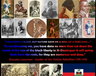 Cartel de Toussaint L&#39;ouverture. cartel de haití, cartel haitiano, héroes haitianos