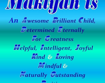 Motivational Gift for Child Personalized Gift Kids Positive Affirmation Poster Youth Self Empowerment Wall Art Homeschool Poster Kids Pledge