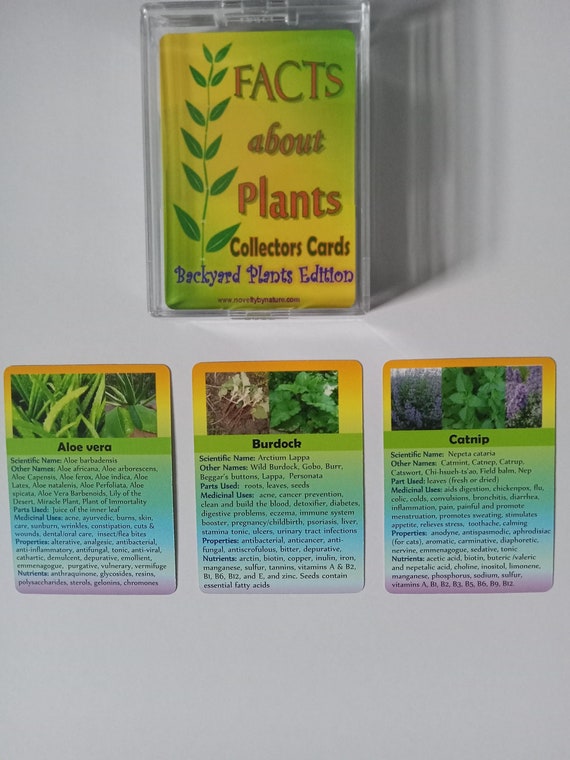 Facts about Plants Collector Cards, plant cards, plant facts, gifts for gardeners, gardening gift, gifts for growers, plant enthusiast gifts