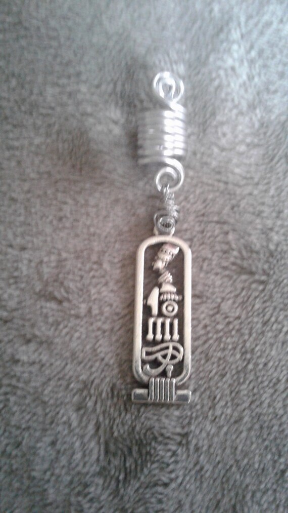 Eye of Horus Black Spiral Dread Lock Coil Bead