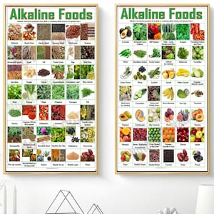 Basisches Essen Plakat Gesunde lebensmittel plakat Basisches gemüse lebensmittel liste Dr