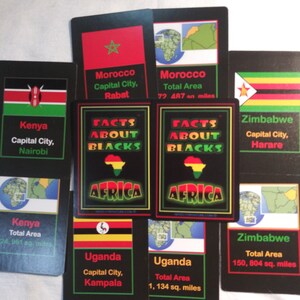 Black History Cards Black History Game Black History Month Game African Nations Card Game African Country Cards Educational Game Homeschool