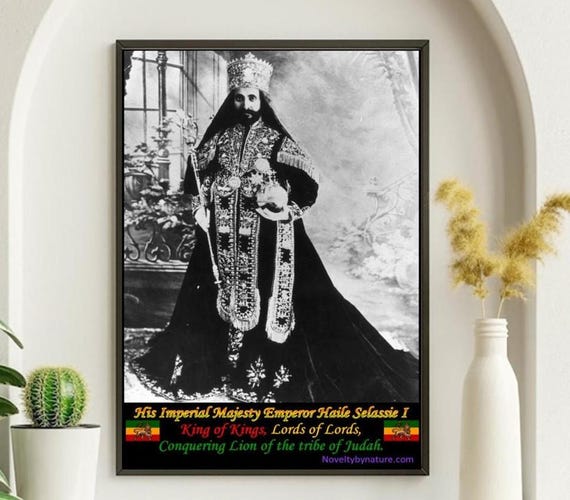 Rasta Posters, Jah Rastafari Artwork Prints Posters, Selassie I