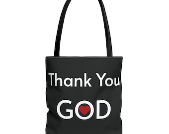 Religious Tote bag Graphic Tote bag Thank You God tote bag Christian Tote bag Spiritual quote printed Tote Bag