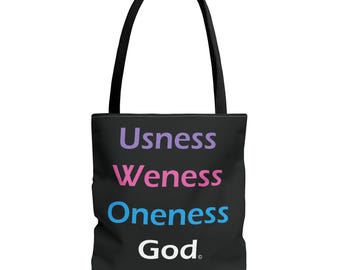 Religious Tote bag Usness Oneness Weness God tote bag Christian Tote bag Spiritual quote Tote Bag Faith based tote bag graphic tote bag
