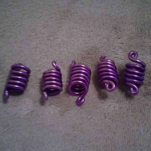 Purple dreadlock jewelry, colored loc jewelry, braid, hair accessories, dread beads, loc/hair coils.