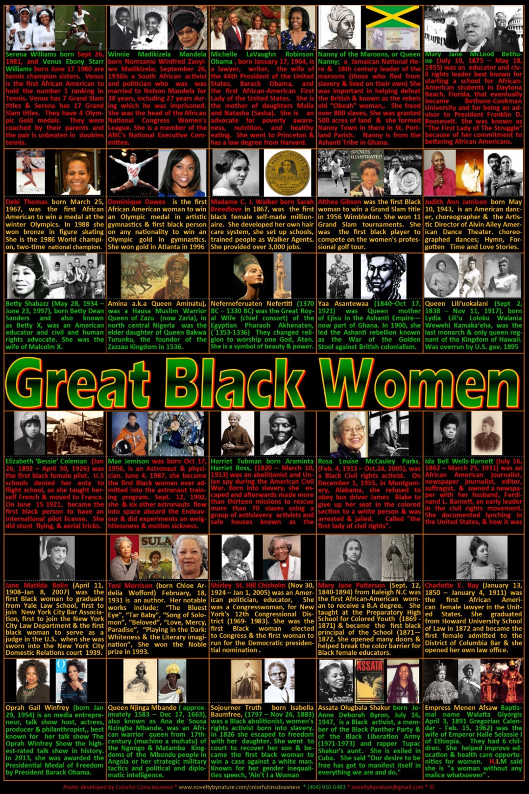 Great Black Women in History Poster - Etsy
