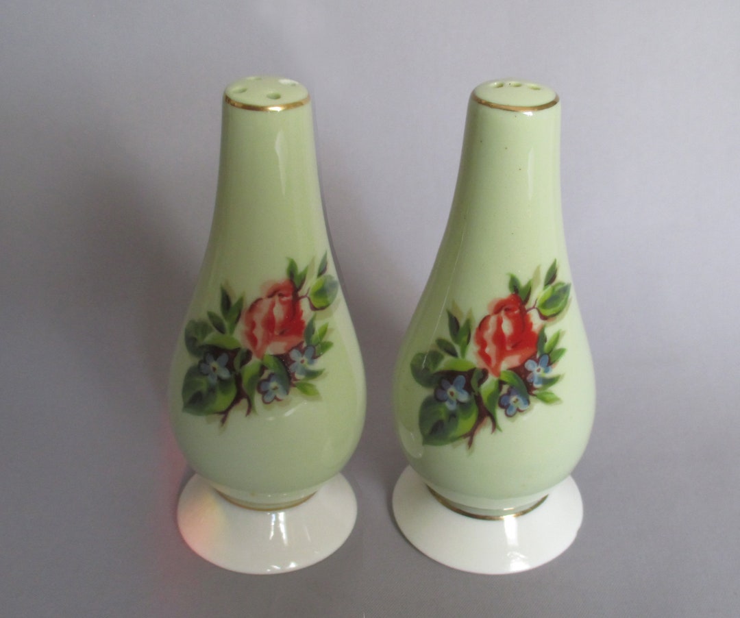 Fine Arts Fine China Romance Rose Salt Pepper Shakers TRUE Etsy
