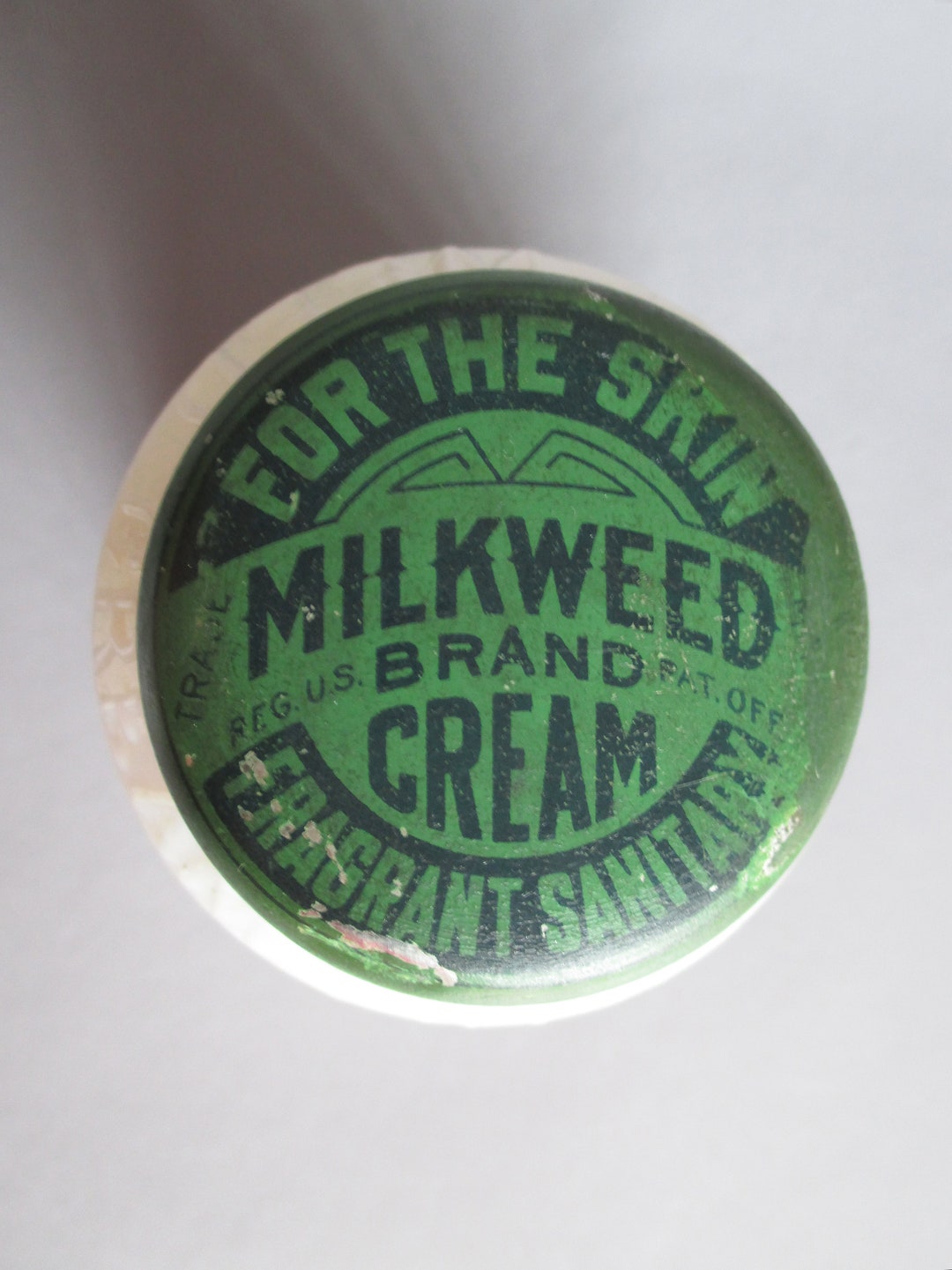 1913 Ingram's Milkweed Cream Glass Jar and Lid Face Cream Etsy