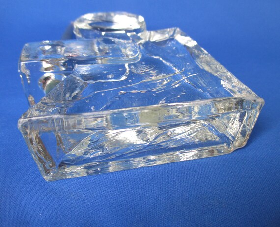 Wiesenthal Hutte Bâton De Bougie Dange En Verre Titulaire Lourd Gros Gros Stylisé De Noel En Verre Clair Bâton De Bougie Coin De Table Décor Moderne