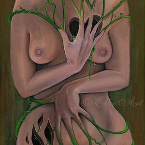 Große (A3 Größe-297mmX420mm) Elke Kunstdruck - &quot;Sehnsucht&quot; Stück #1 Trio Set &quot;Mütter Instinkte&quot;