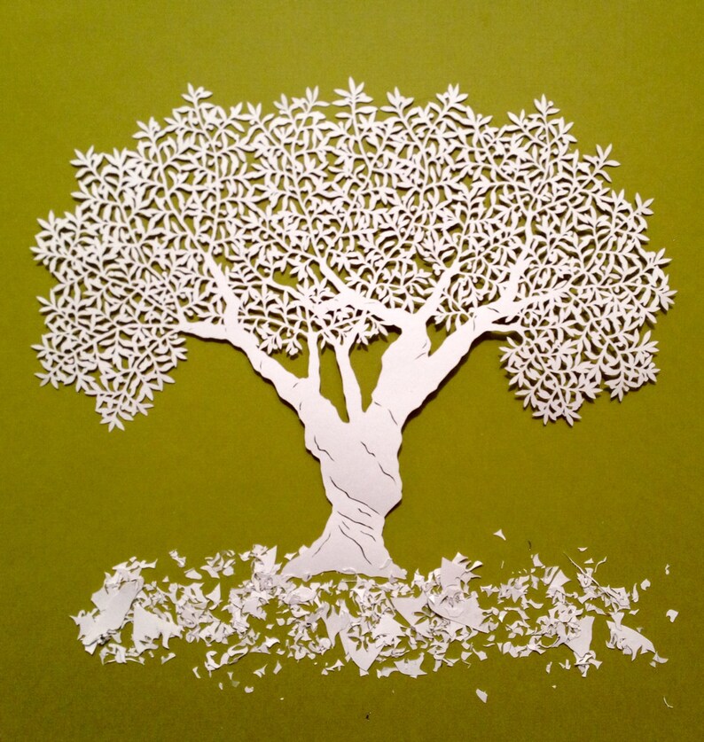 Tree Paper Art Etsy
