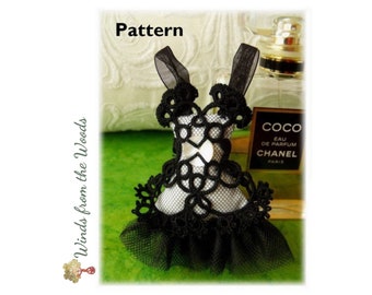 Bolsita de Vestido Negro - Patrón Frivolité