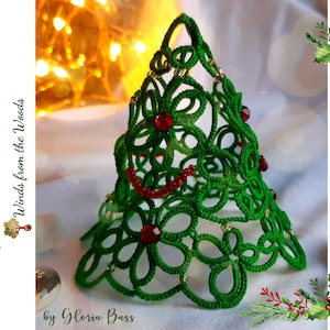 Pequeño árbol de Navidad - Patrón de frivolité
